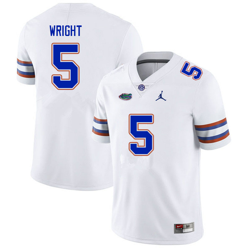 Men #5 Nay'Quan Wright Florida Gators College Football Jerseys Sale-White - Click Image to Close